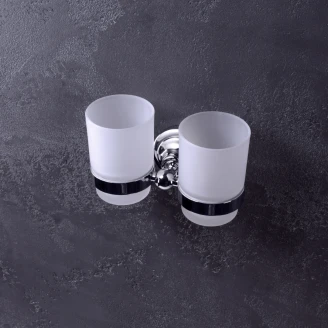 Dobbelte Tandbørsteholder <strong>Solbacken</strong>  Krom