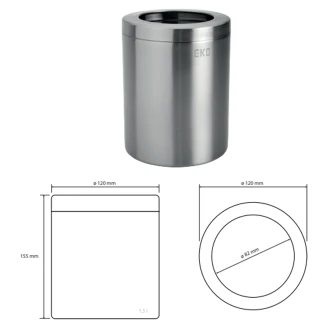 Affaldsbeholder Krom Mat 1,5 l
