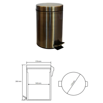Pedalspand 3 l <strong>Solbacken</strong>  Kobber