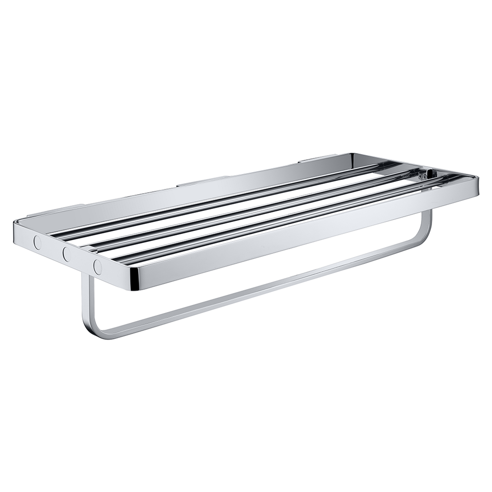 Håndklædeholder med Stang Fleurette Krom Blank 60 cm