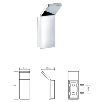 Vægkroge <strong>Fleurette</strong>  Krom Blank