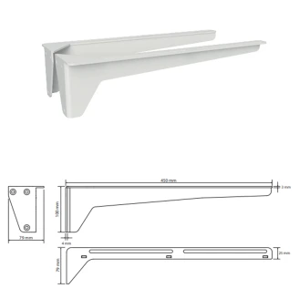 Håndvaskekonsol (par) 45 cm Hvid Mat