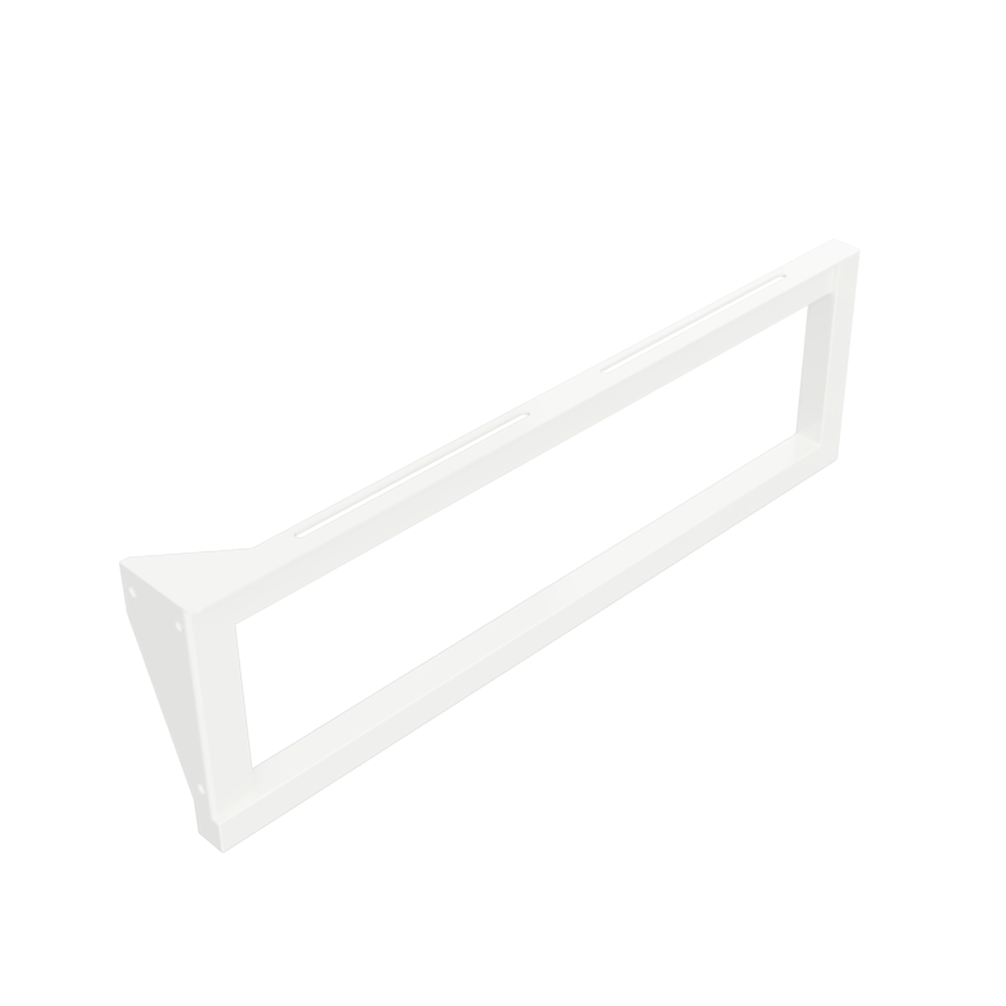 Håndvaskekonsol med Håndklædeholder 49 cm Hvid Mat Venstre