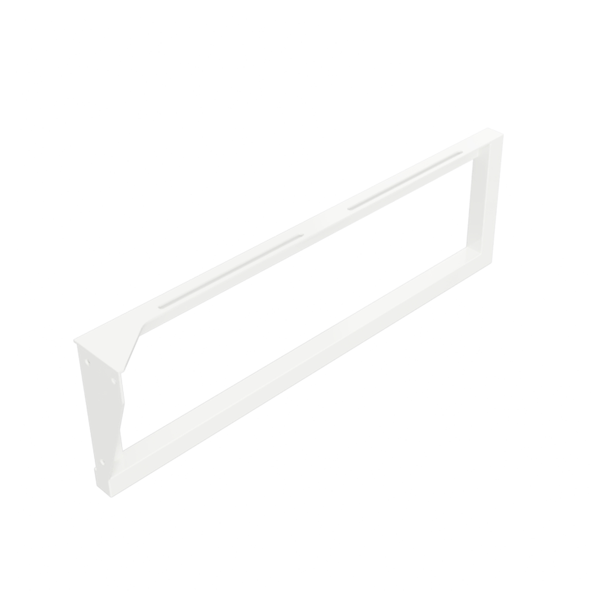 Håndvaskekonsol med Håndklædeholder 49 cm Hvid Mat Højre