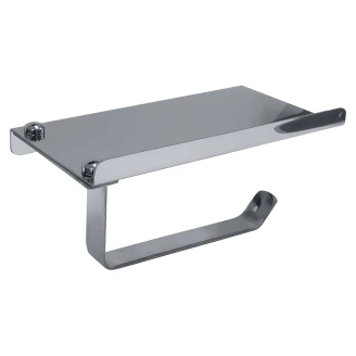 Toiletrulleholder med Hylde Krom Mat
