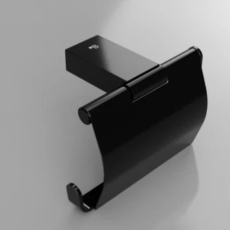 Toiletpapirholder med Låg <strong>Cavelle</strong>  Sort Mat