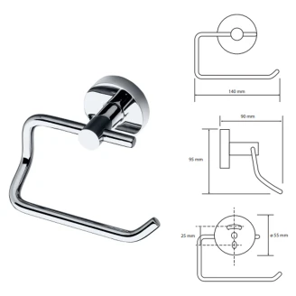 Toiletpapirholder uden Låg <strong>Holmstrand</strong>  Krom Blank