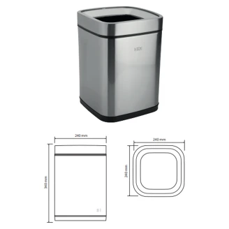 Affaldsspand 9 l Krom Mat