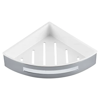 Hjørnebadeværelseshylde <strong>Line</strong>  Hvid-Krom 31 cm