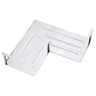 Hjørnebadeværelseshylde <strong>Line</strong>  Krom Blank 34 cm