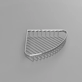 Hjørnebadeværelseshylde <strong>Line</strong>  Krom Blank 27 cm