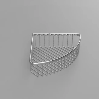 Hjørnebadeværelseshylde <strong>Line</strong>  Krom Blank 30 cm