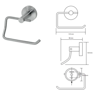 Toiletpapirholder uden Låg <strong>Ophelie</strong>  Krom Mat