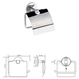 Toiletpapirholder med Låg <strong>Harlo</strong>  Krom Blank