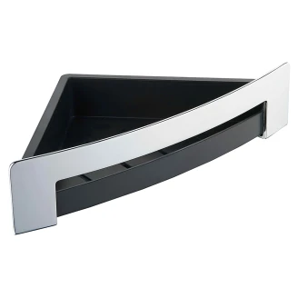 Hjørnebadeværelseshylde <strong>Line</strong>  Sort-Krom