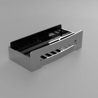 Brusehylde med Bruseskraber <strong>Line</strong>  Sort-Krom