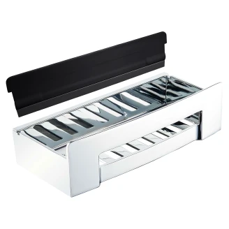 Brusehylde med Bruseskraber <strong>Line</strong>  Sort-Krom