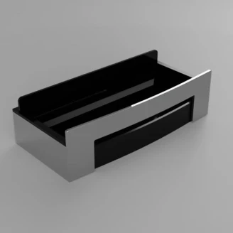 Brusehylde med Bruseskraber <strong>Line</strong>  Sort-Krom