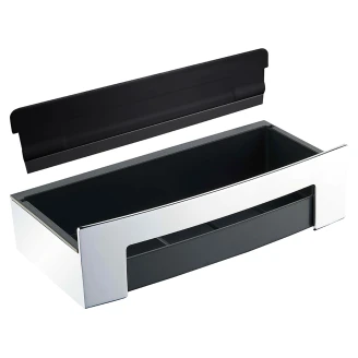 Brusehylde med Bruseskraber <strong>Line</strong>  Sort-Krom