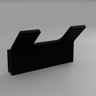 Knagterække med 2 Knager <strong>Cavelle</strong>  Sort Mat