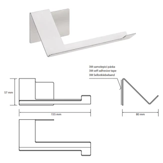Toiletpapirholder <strong>Belro</strong>  Krom Mat