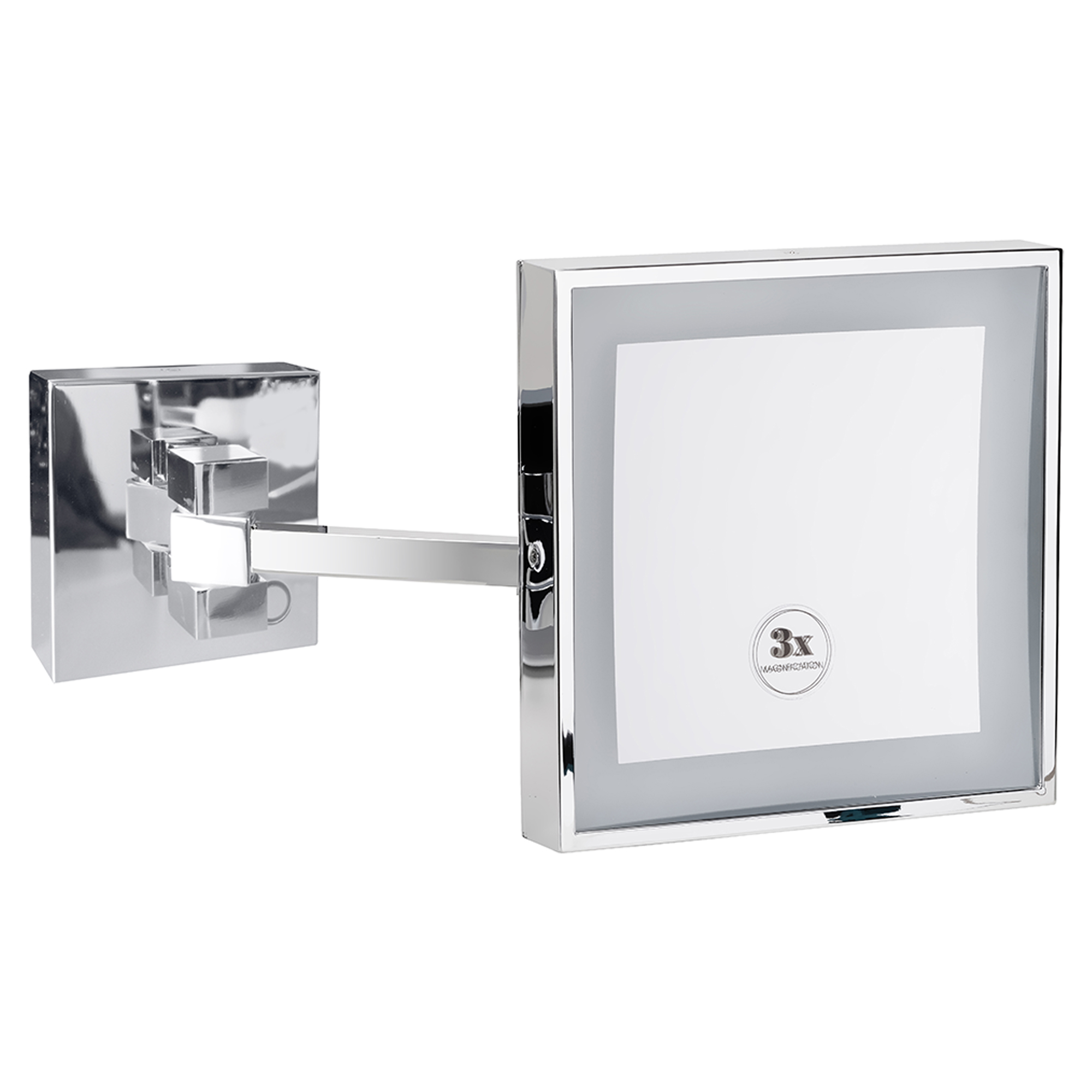 Makeup-Spejl med LED-belysning Elega Krom Blank 20x20 cm