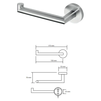 Toiletrulleholder <strong>Ophelie</strong>  Krom Mat Venstre