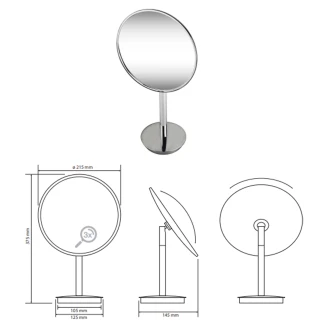 Makeup Spejl <strong>Elega</strong>  Krom Blank 21.5 cm