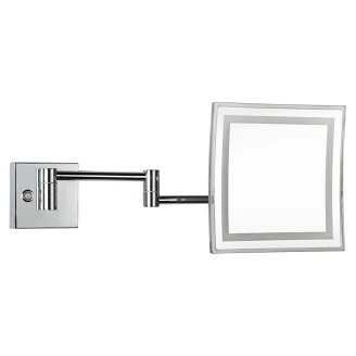 Makeup-Spejl med LED-belysning <strong>Elega</strong>  Krom Blank 22.5x22.5 cm