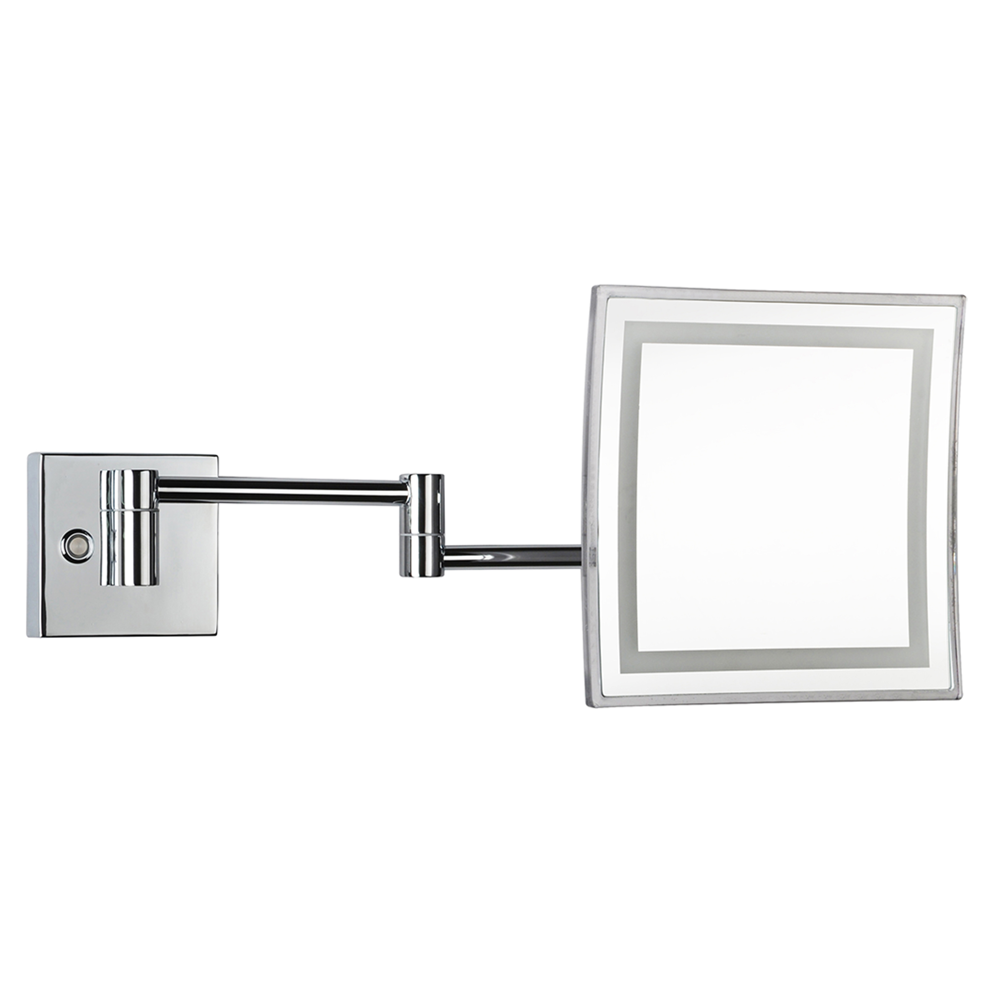 Makeup-Spejl med LED-belysning Elega Krom Blank 22.5x22.5 cm