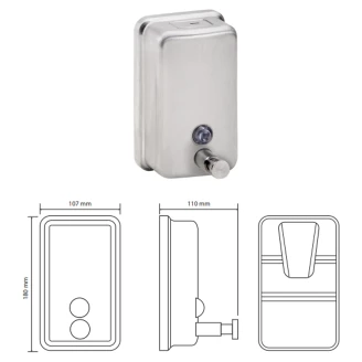 Sæbedispenser Krom Matt 850 ml