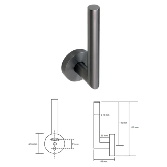 Toiletrulleholder til Reservruller <strong>Oslo</strong>  Grafit Mat