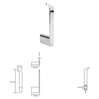 Toiletrulleholder til Reservruller <strong>Cendre</strong>  Krom Blank
