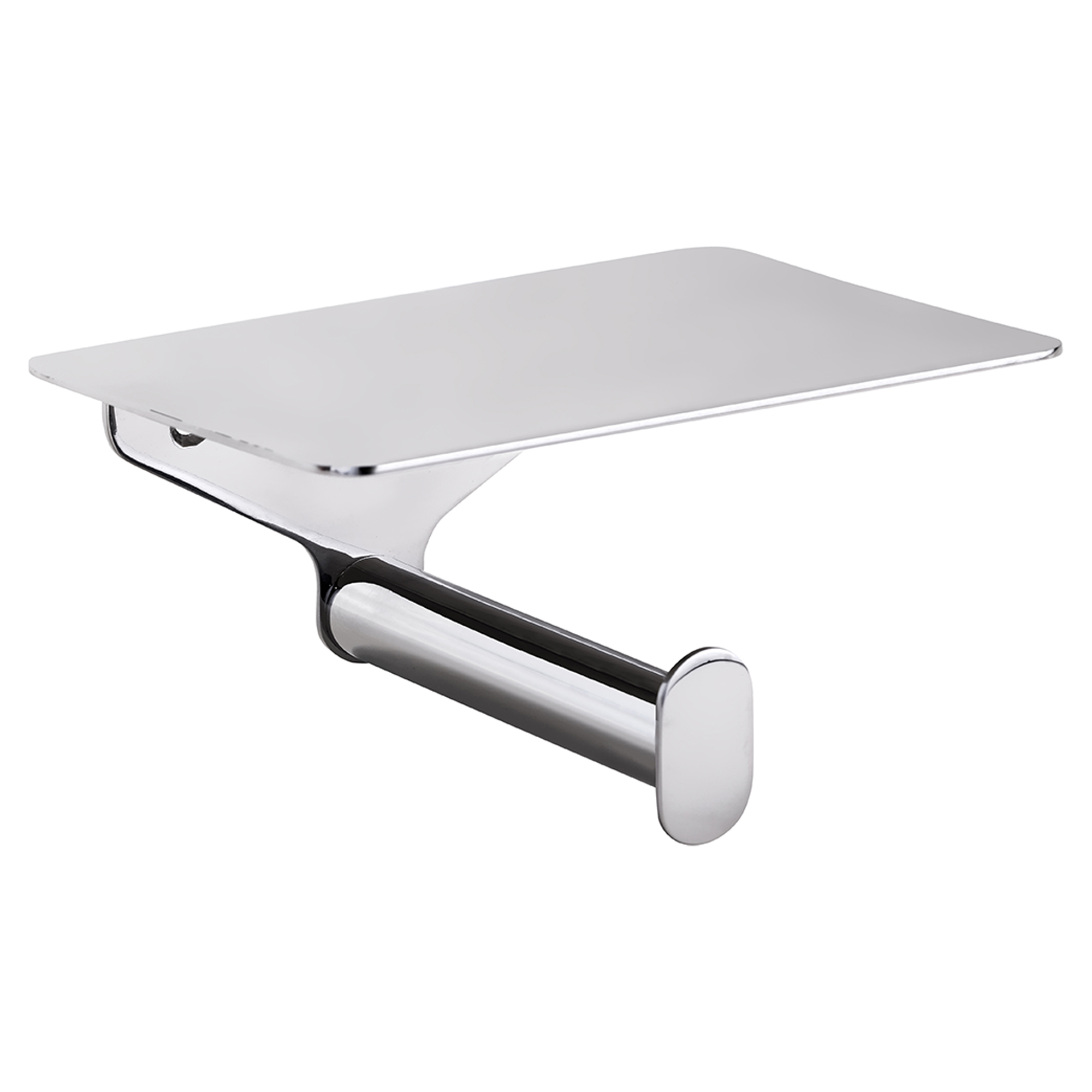 Toiletrulleholder med Hylde Cendre Krom Blank