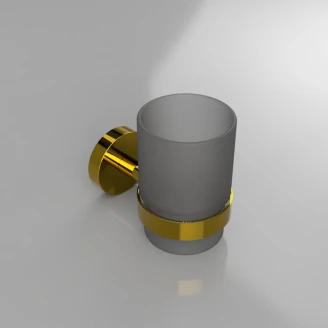 Tandbørsteholder <strong>Salina</strong>  Guld Blank