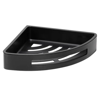 Hjørnebadeværelseshylde <strong>Line</strong>  Sort Mat