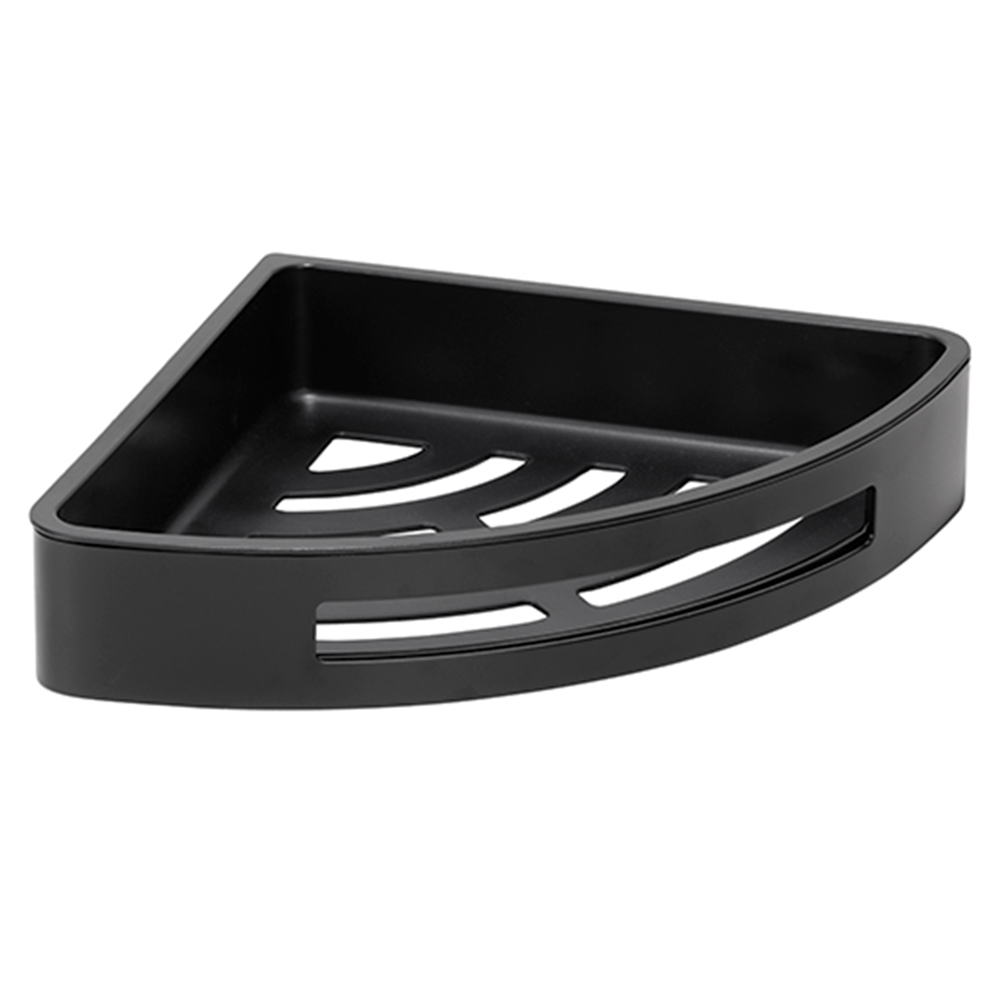 Hjørnebadeværelseshylde Line Sort Mat