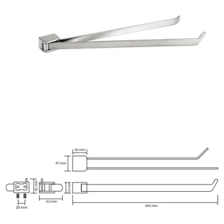 Håndklædeholder Snurra <strong>Cendre</strong>  Krom Blank