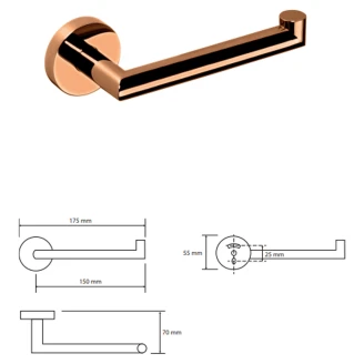 Toiletrulleholder <strong>Salina</strong>  Guld Blank