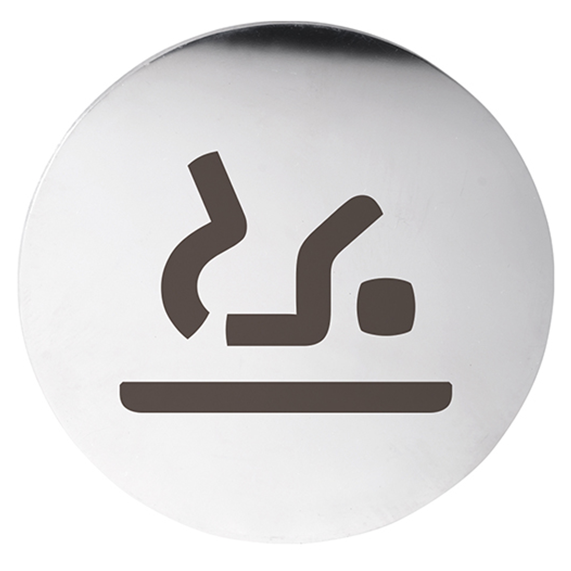 Stellerum Piktogram 8x8 cm Krom Blank Rund