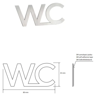 WC Piktogram Krom Mat