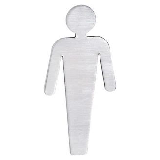 Herretoilet Piktogram Krom Mat