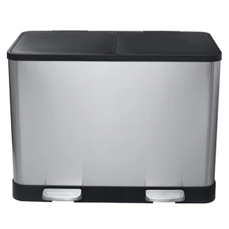 Affaldssorteringsbeholder 2x20 l Krom Mat