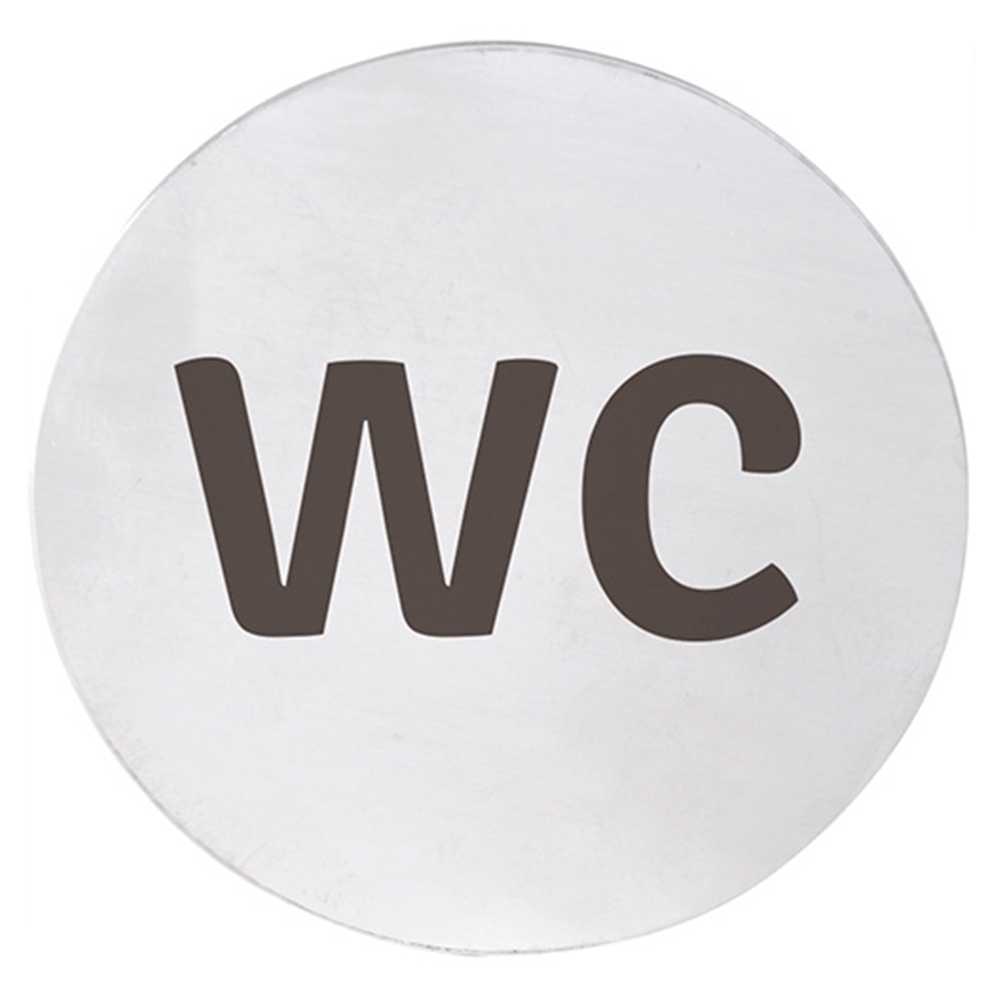 WC Piktogram 8x8 cm Krom Mat Rund