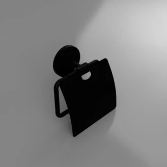 Toiletrulleholder med Låg <strong>Atoll</strong>  Sort Mat