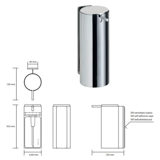Sæbedispenser <strong>Civio</strong>  Krom Blank 300 ml