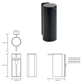Sæbedispenser <strong>Civio</strong>  Sort Mat 300 ml