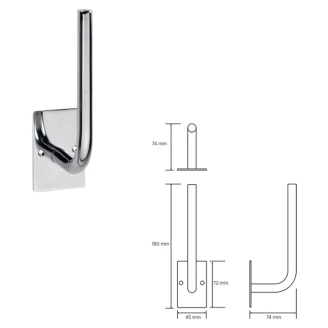 Toiletpapirholder til Reservruller <strong>Civio</strong>  Krom Blank