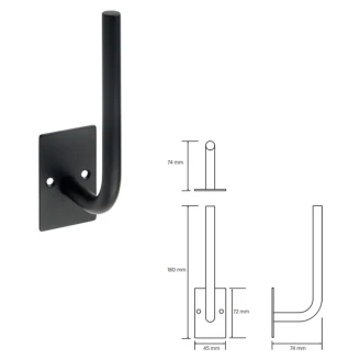 Toiletpapirholder til Reservruller <strong>Civio</strong>  Sort Mat