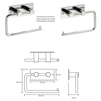 Toiletpapirholder <strong>Civio</strong>  Krom Blank